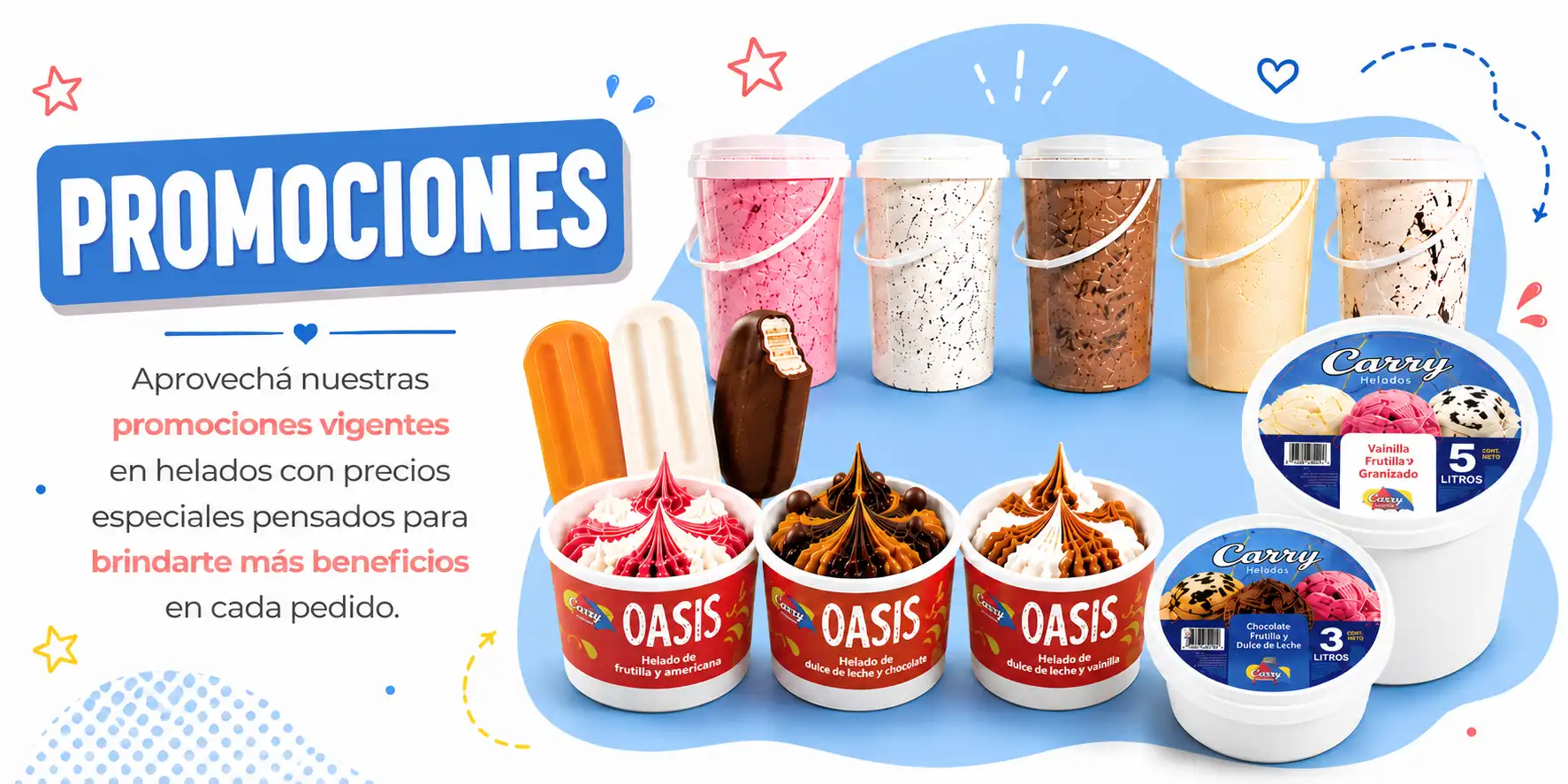 Promociones de helados Carry