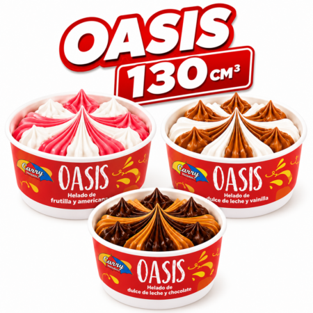 TACITA OASIS 130 CC DULCE DE LECHE-VAINILLA X 18 U